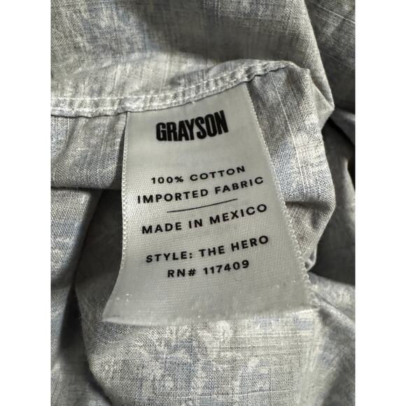 Grayson The Hero Shirt Women’s Size 3(M) Blue Floral Cotton Button Up - Picture 7 of 7